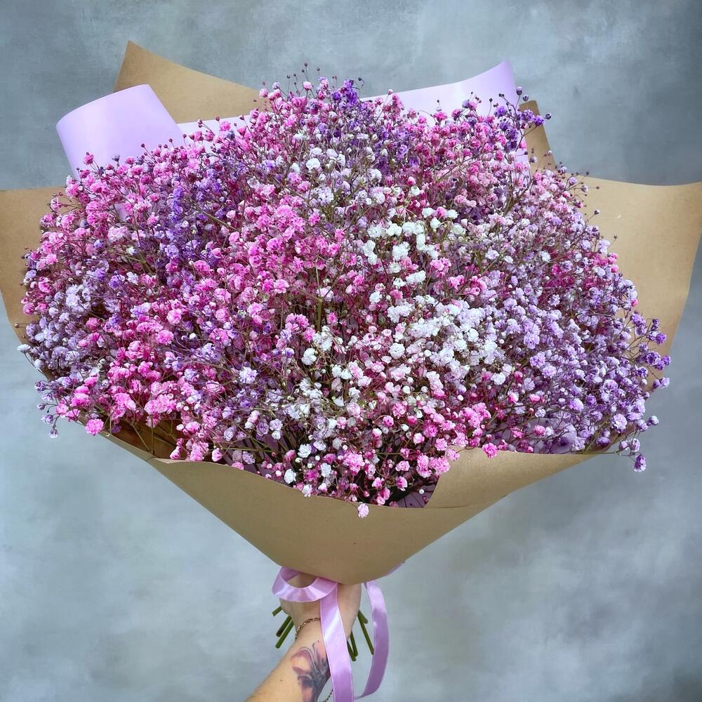 Охапка цветной гипсофилы